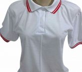 camisa polo baby look